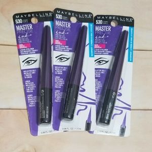 x3 Maybelline Master Precise Metallic Ink 530 Purp